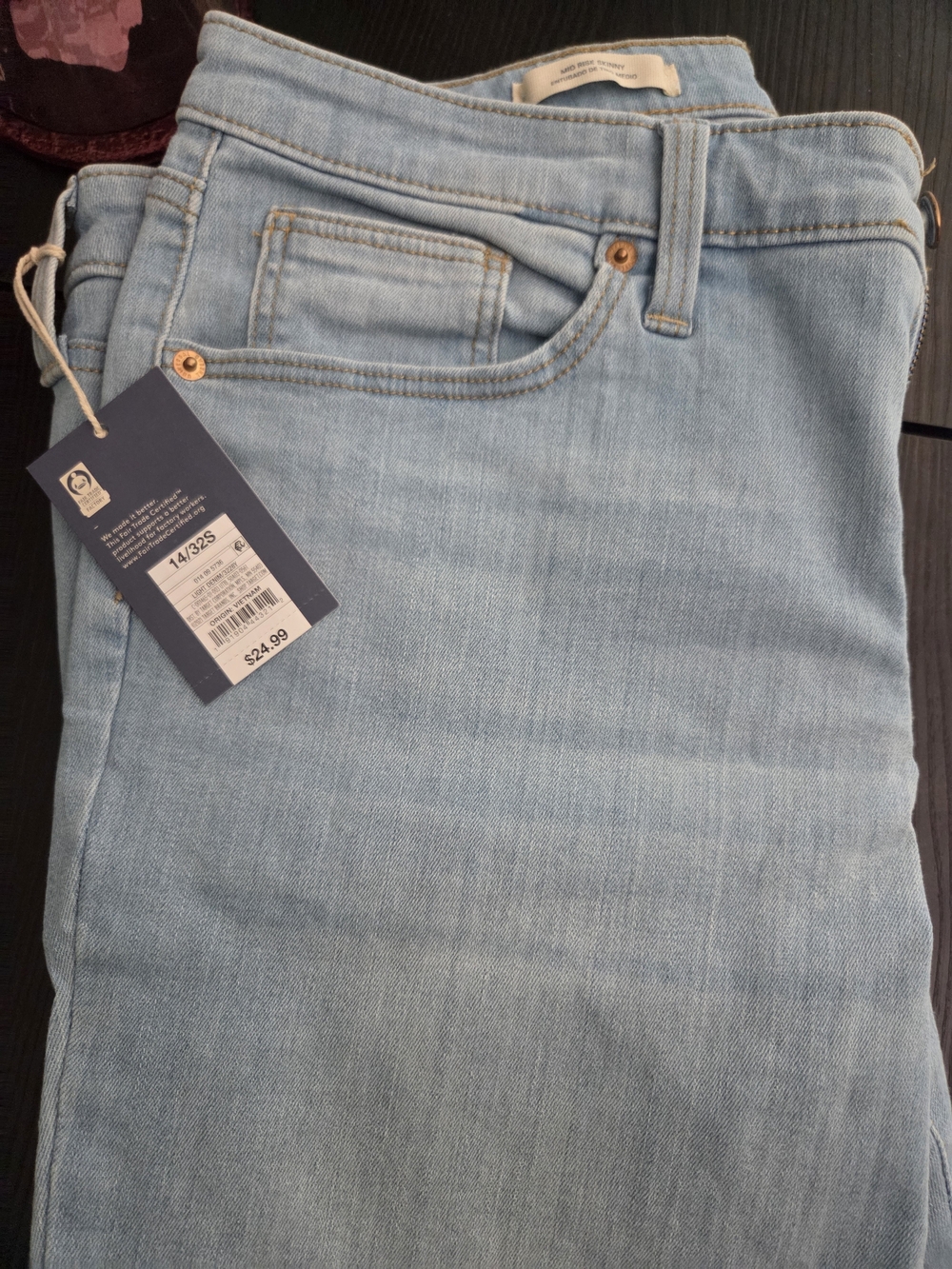 Light Blue Women's Jeans - Stretch Skinny - Picture 7 of 7